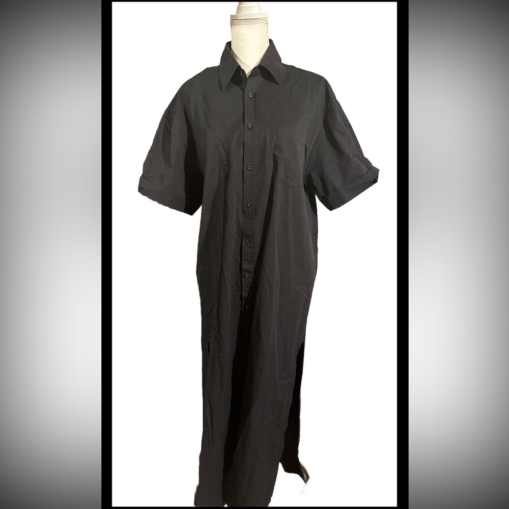 Dissh women's Maxie black cotton shirt dress